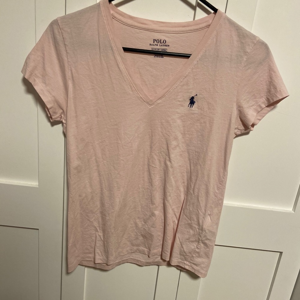 Blush pink polo t shirt